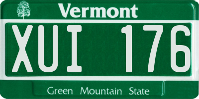 VT license plate XUI176