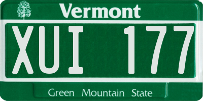 VT license plate XUI177