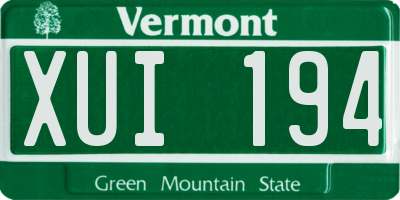 VT license plate XUI194
