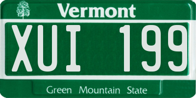 VT license plate XUI199