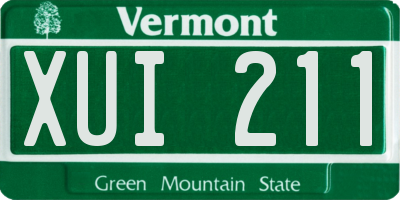 VT license plate XUI211