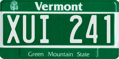 VT license plate XUI241