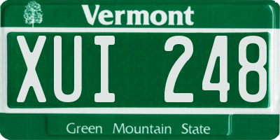 VT license plate XUI248