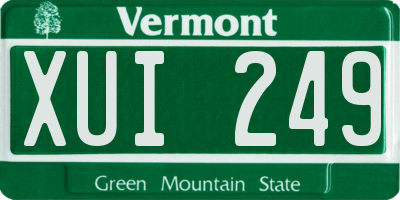 VT license plate XUI249