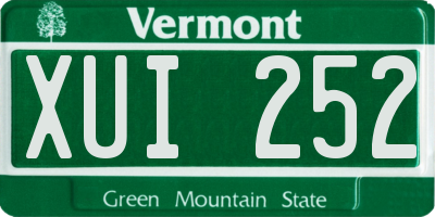 VT license plate XUI252