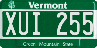 VT license plate XUI255