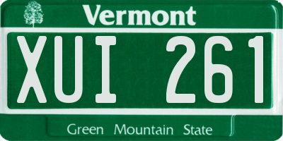 VT license plate XUI261
