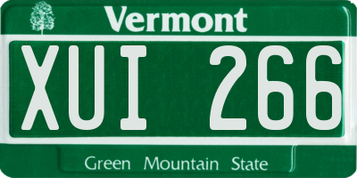 VT license plate XUI266