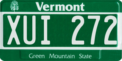 VT license plate XUI272