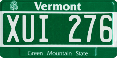 VT license plate XUI276
