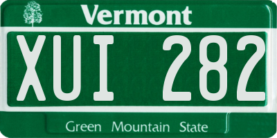 VT license plate XUI282