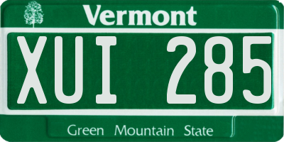 VT license plate XUI285