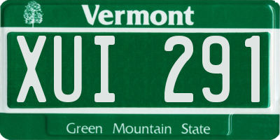 VT license plate XUI291