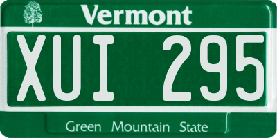 VT license plate XUI295