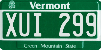 VT license plate XUI299