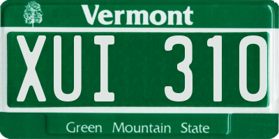 VT license plate XUI310