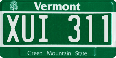 VT license plate XUI311