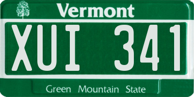 VT license plate XUI341