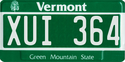VT license plate XUI364