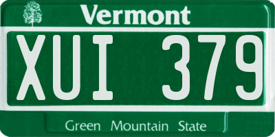 VT license plate XUI379