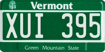 VT license plate XUI395