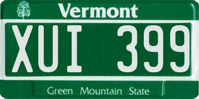 VT license plate XUI399