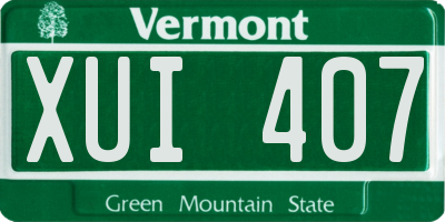 VT license plate XUI407