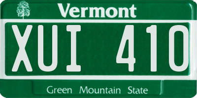 VT license plate XUI410