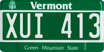 VT license plate XUI413