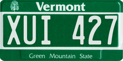 VT license plate XUI427