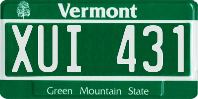 VT license plate XUI431