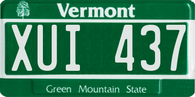 VT license plate XUI437