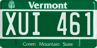 VT license plate XUI461