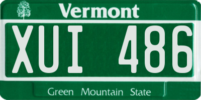 VT license plate XUI486