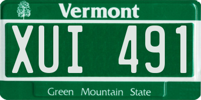 VT license plate XUI491