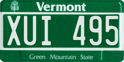 VT license plate XUI495