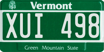 VT license plate XUI498