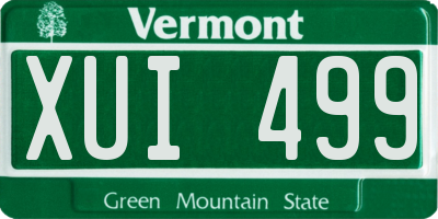 VT license plate XUI499