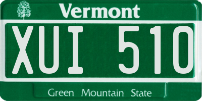 VT license plate XUI510