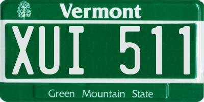 VT license plate XUI511