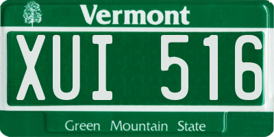 VT license plate XUI516