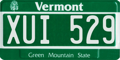 VT license plate XUI529