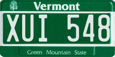 VT license plate XUI548