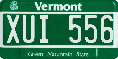 VT license plate XUI556