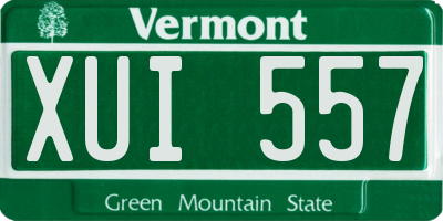 VT license plate XUI557
