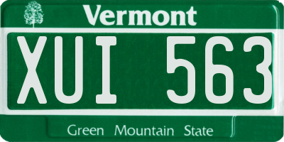 VT license plate XUI563