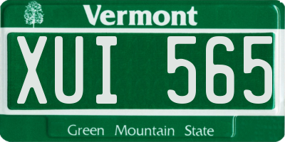 VT license plate XUI565