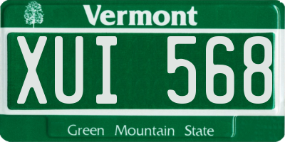 VT license plate XUI568
