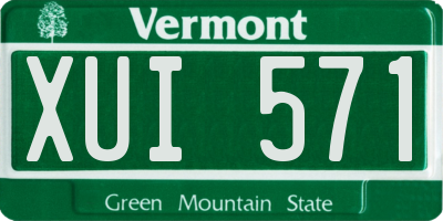 VT license plate XUI571