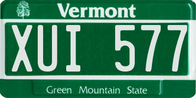 VT license plate XUI577